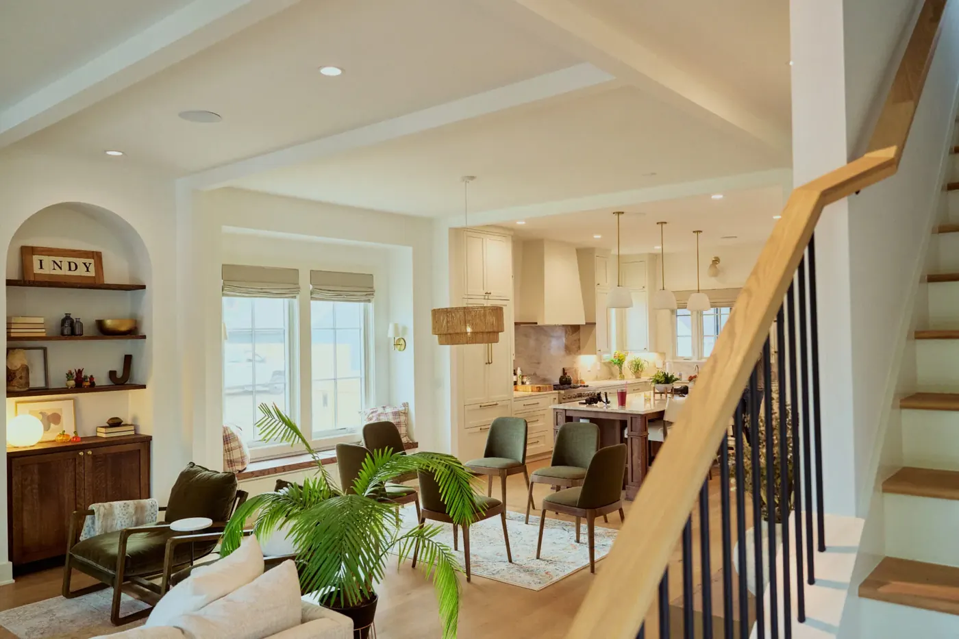 Cellular shades in a Noblesville living room